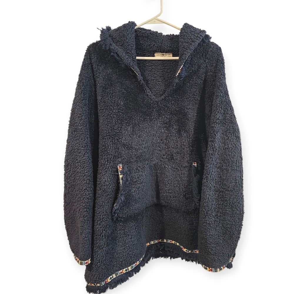 Natural Life Navy Sherpa hoodie‎ One Size and Small Reuseable Bag - Picture 6 of 10